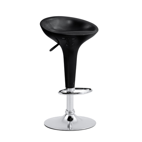 Set x 2 Sillas Bar Giratorias Torino Negro 33x66cm con Reposapiés - SILLAS Y BUTACOS | Bylmo
