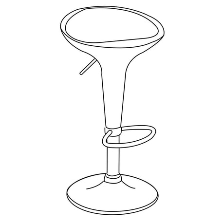 Set x 2 Sillas Bar Giratorias Torino Negro 33x66cm con Reposapiés - SILLAS Y BUTACOS | Bylmo
