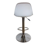 Set x 2 Sillas Bar Giratorias Napoles blanco 38x81cm con Espaldar y con Reposapiés - SILLAS Y BUTACOS | Bylmo