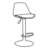 Set x 2 Sillas Bar Giratorias Napoles blanco 38x81cm con Espaldar y con Reposapiés - SILLAS Y BUTACOS | Bylmo