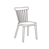 Kit x 6 Sillas Comedor Negro y Cafe 44.5x84cm con Espaldar - SILLAS Y BUTACOS | Bylmo