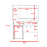 Tocador Holland Milan 111.6x146.2cm con Espejo y Dos Cajones - TOCADORES | Bylmo