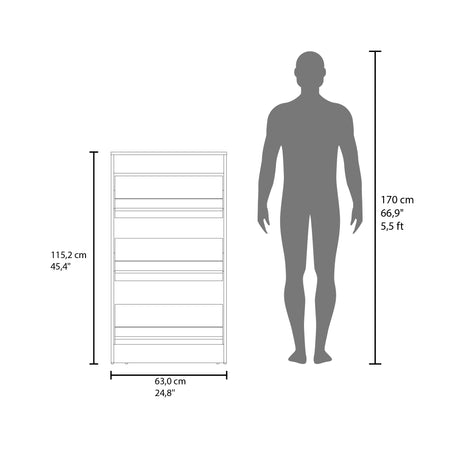 Zapatero Inola Wengue 63x115.2cm de Tres Niveles - ZAPATEROS | Bylmo