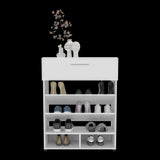 Zapatero Alpine Blanco 70x90cm de Cinco Niveles - ZAPATEROS | Bylmo