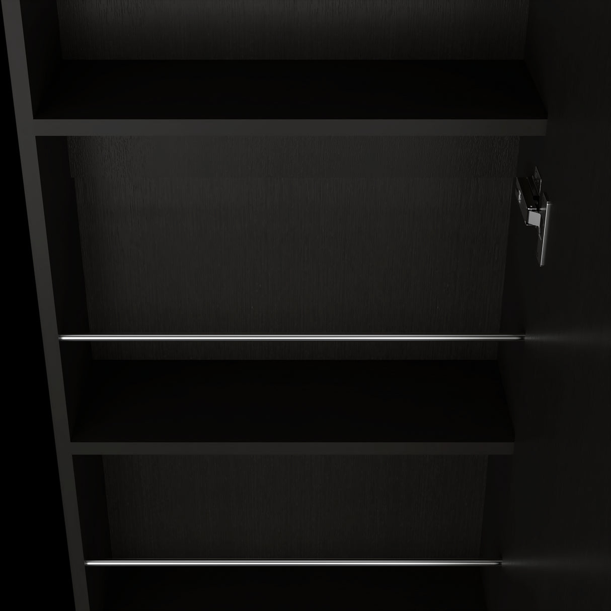 Zapatero de Pared Leto Wengue 47x170cm de Cinco Niveles con Espejo - ZAPATEROS | Bylmo