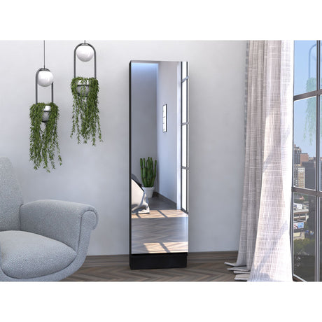 Zapatero de Pared Leto Wengue 47x170cm de Cinco Niveles con Espejo - ZAPATEROS | Bylmo