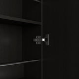 Zapatero de Pared Leto Wengue 47x170cm de Cinco Niveles con Espejo - ZAPATEROS | Bylmo