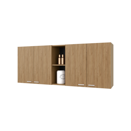 Mueble Superior de Cocina Portofino Fresno Europeo 150x60cm con Locero - MUEBLES SUPERIORES DE COCINA | Bylmo