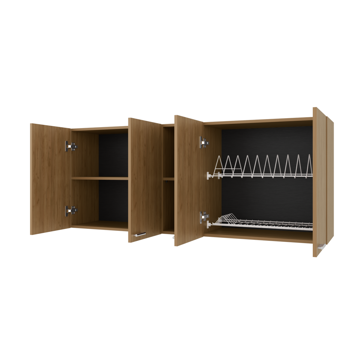 Mueble Superior de Cocina Portofino Fresno Europeo 150x60cm con Locero - MUEBLES SUPERIORES DE COCINA | Bylmo