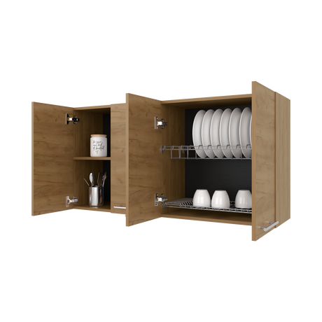 Mueble Superior de Cocina Fresno Europeo 120x60cm con Locero - MUEBLES SUPERIORES DE COCINA | Bylmo