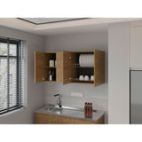 Mueble Superior de Cocina Fresno Europeo 120x60cm con Locero - MUEBLES SUPERIORES DE COCINA | Bylmo