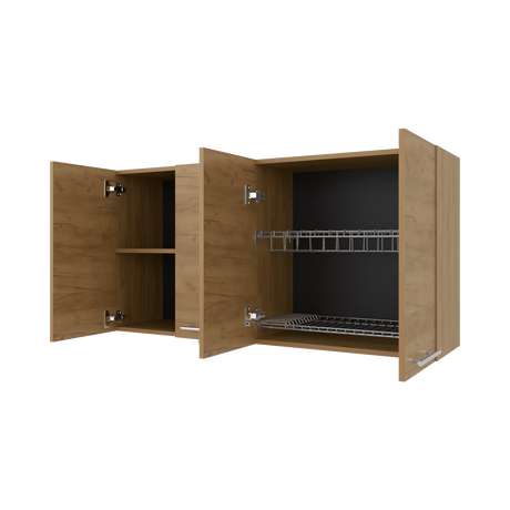 Mueble Superior de Cocina Fresno Europeo 120x60cm con Locero - MUEBLES SUPERIORES DE COCINA | Bylmo