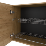 Mueble Superior de Cocina Fresno Europeo 120x60cm con Locero - MUEBLES SUPERIORES DE COCINA | Bylmo