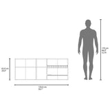 Mueble Superior de Cocina Corinto Blanco y Fresno Europeo 150x62cm con Locero y Espacio para Microondas - MUEBLES SUPERIORES DE COCINA | Bylmo