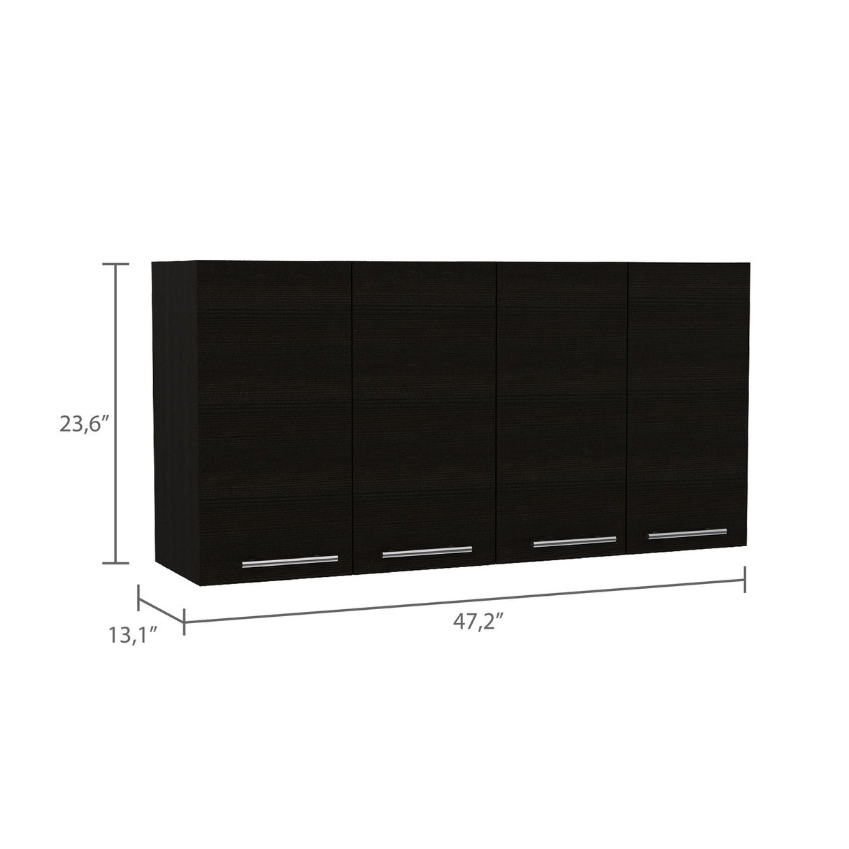 Mueble Superior de Cocina Wengue 120x60cm con Locero - MUEBLES SUPERIORES DE COCINA | Bylmo