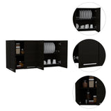 Mueble Superior de Cocina Wengue 120x60cm con Locero - MUEBLES SUPERIORES DE COCINA | Bylmo
