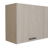 Mueble Superior de Cocina Gante Rovere y Niebla 180x60cm con Locero - MUEBLES SUPERIORES DE COCINA | Bylmo