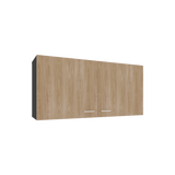 Mueble Superior de Cocina Napoles Wengue y Fresno Europeo 100x49cm con Dos Puertas - MUEBLES SUPERIORES DE COCINA | Bylmo