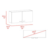Mueble Superior de Cocina Napoles Wengue y Fresno Europeo 100x49cm con Dos Puertas - MUEBLES SUPERIORES DE COCINA | Bylmo