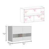 Mueble Superior de Cocina Soler Blanco y Macadamia 100x60cm con Cuatro Puertas - MUEBLES SUPERIORES DE COCINA | Bylmo