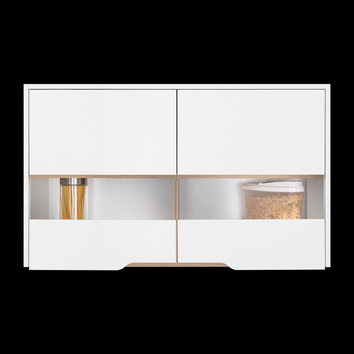 Mueble Superior de Cocina Soler Blanco y Macadamia 100x60cm con Cuatro Puertas - MUEBLES SUPERIORES DE COCINA | Bylmo