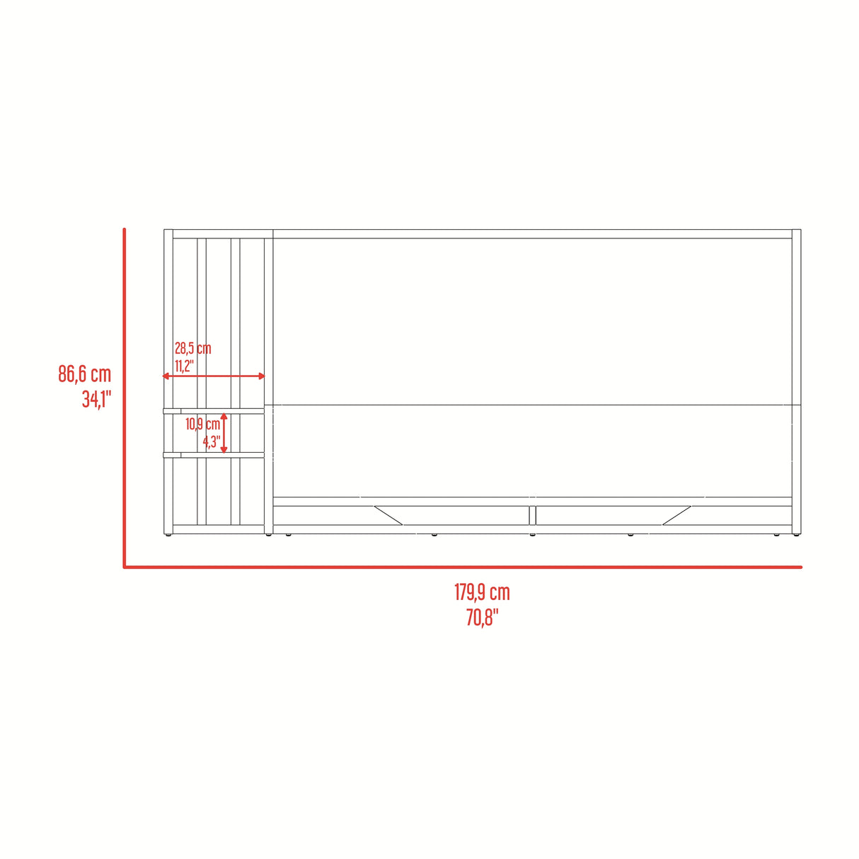 Cama Vance Fresno Europeo 179.9x86.6cm para Colchón Doble 140 X 190 Cm con Cabecero y Piecero - CAMAS | Bylmo