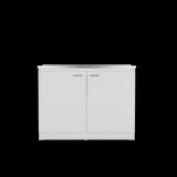 Mueble Inferior de Cocina Napoles Blanco 120x89cm Con Mesón de Acero Inoxidable para Lado Izquierdo y sin Estufa - MUEBLES INFERIORES DE COCINA | Bylmo