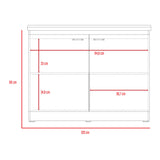 Mueble Inferior de Cocina Napoles Blanco 120x89cm Con Mesón de Acero Inoxidable para Lado Izquierdo y sin Estufa - MUEBLES INFERIORES DE COCINA | Bylmo