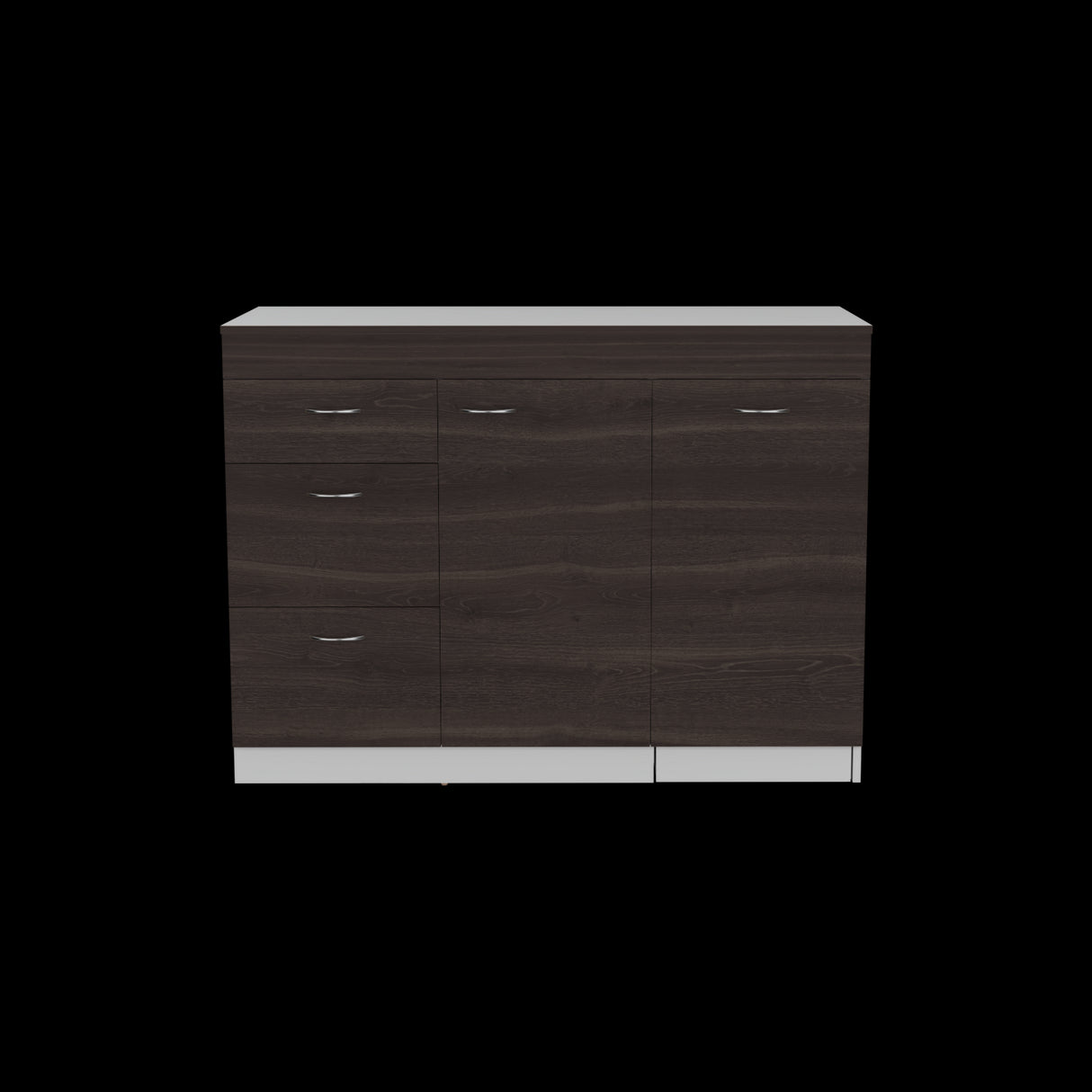 Mueble Inferior de Cocina Grecia Blanco y Milan 116.4x84.8cm Sin Mesón y sin Estufa - MUEBLES INFERIORES DE COCINA | Bylmo