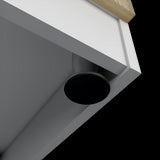 Mueble Inferior de Cocina Napoles Blanco y Duna 100x90cm Con Mesón de Acero Inoxidable para Lado Izquierdo y sin Estufa - MUEBLES INFERIORES DE COCINA | Bylmo