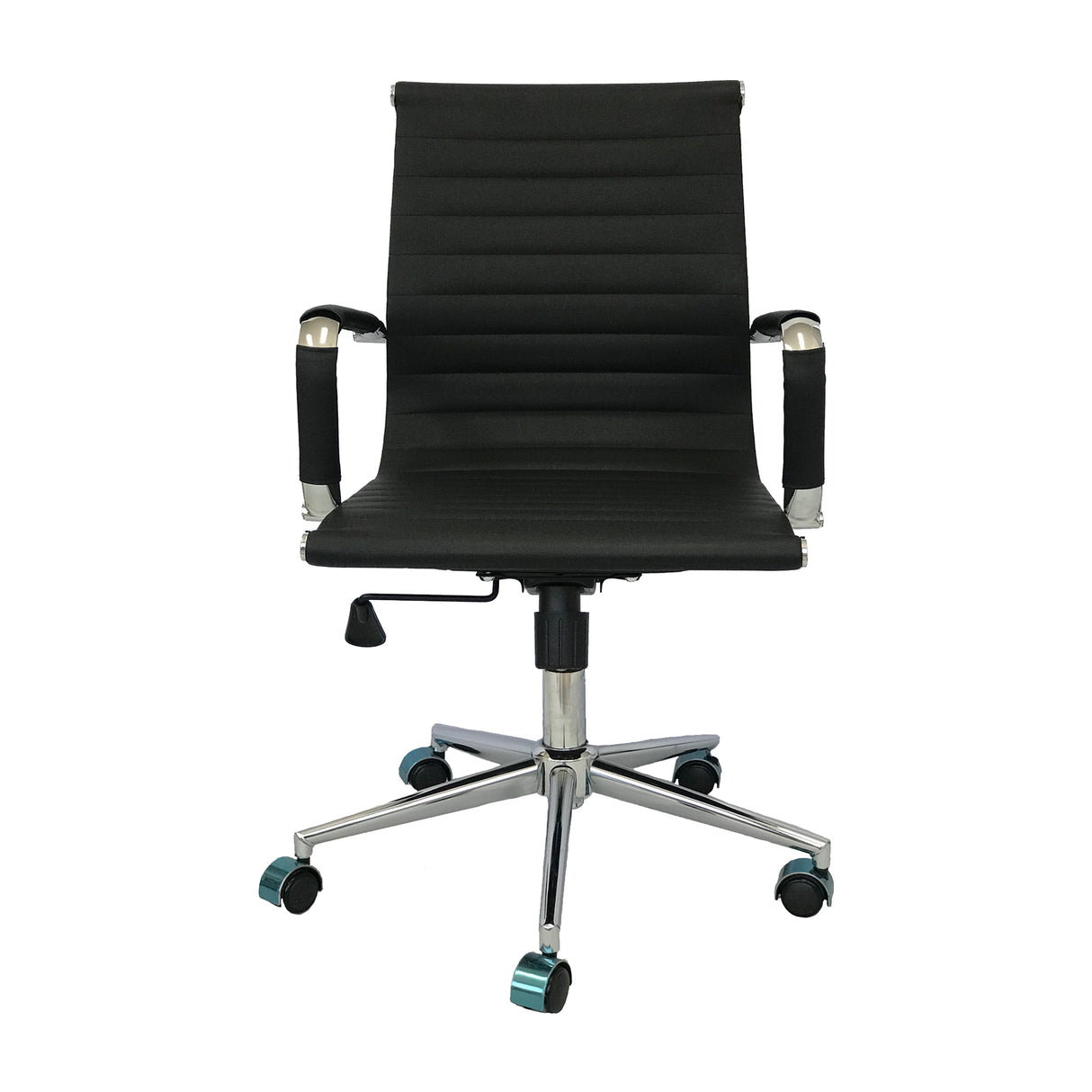 Silla de Oficina Esterilla Negro 61x46.5cm Reclinable y Giratoria con Ruedas - SILLAS DE OFICINA | Bylmo