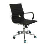 Silla de Oficina Esterilla Negro 61x46.5cm Reclinable y Giratoria con Ruedas - SILLAS DE OFICINA | Bylmo