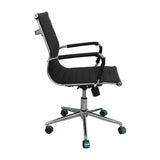 Set x 2 Sillas de Oficina Esterilla Negro 61x46.5cm Reclinable y Giratoria con Ruedas - SILLAS DE OFICINA | Bylmo
