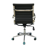Set x 2 Sillas de Oficina Esterilla Negro 61x46.5cm Reclinable y Giratoria con Ruedas - SILLAS DE OFICINA | Bylmo