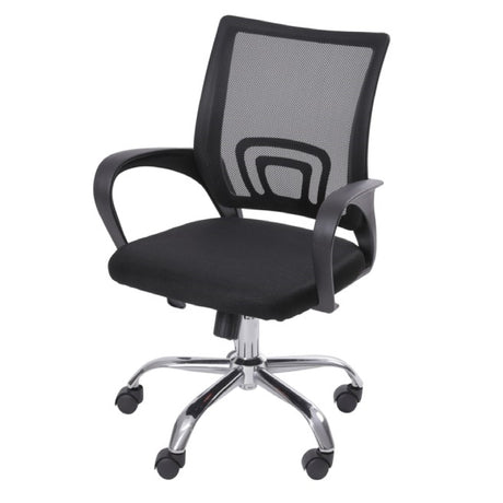 Silla de Oficina Tok Negro 57x52cm Reclinable y Giratoria con Ruedas - SILLAS DE OFICINA | Bylmo
