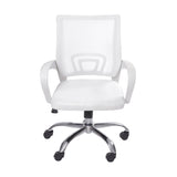 Silla de Oficina Tok Blanco 57x52cm Reclinable y Giratoria con Ruedas - SILLAS DE OFICINA | Bylmo