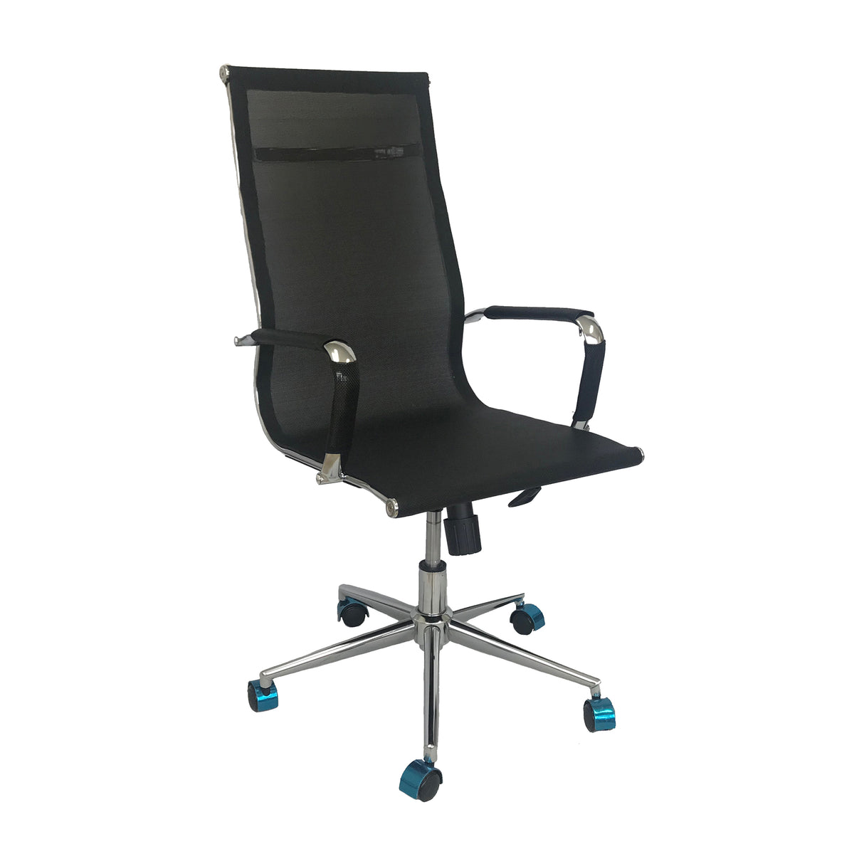 Set x 2 Sillas de Oficina Negro 61x47cm Reclinable y Giratoria con Ruedas - SILLAS DE OFICINA | Bylmo