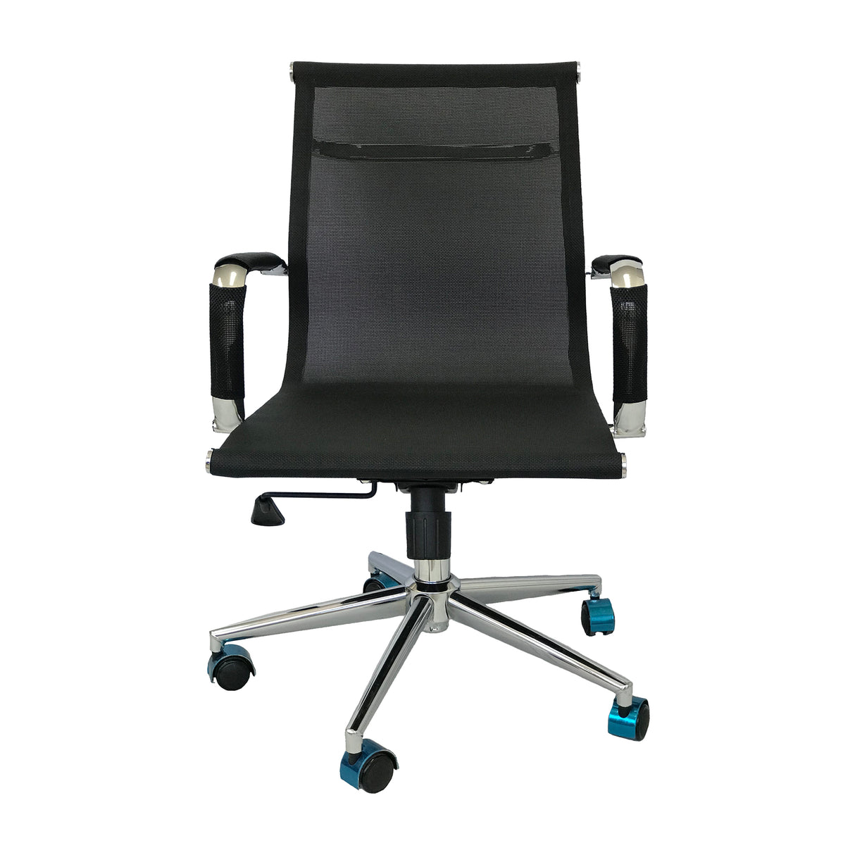 Silla de Oficina Negro 61x46.5cm Reclinable y Giratoria con Ruedas - SILLAS DE OFICINA | Bylmo