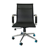 Silla de Oficina Negro 61x46.5cm Reclinable y Giratoria con Ruedas - SILLAS DE OFICINA | Bylmo