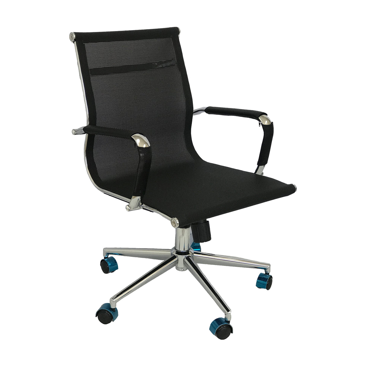Silla de Oficina Negro 61x46.5cm Reclinable y Giratoria con Ruedas - SILLAS DE OFICINA | Bylmo