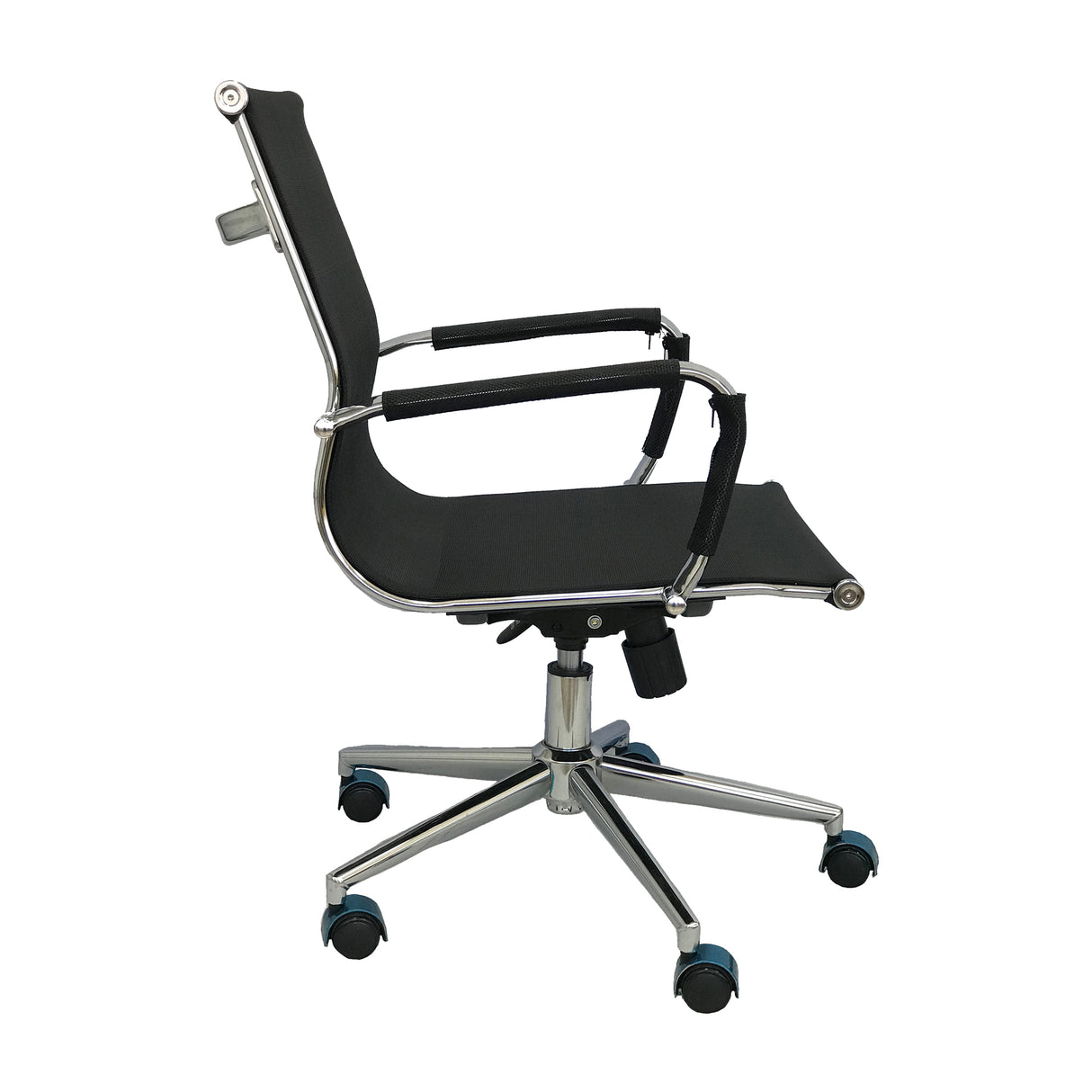 Silla de Oficina Negro 61x46.5cm Reclinable y Giratoria con Ruedas - SILLAS DE OFICINA | Bylmo