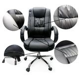 Silla de Oficina Monaco Negro 64x51cm Reclinable y Giratoria con Ruedas - SILLAS DE OFICINA | Bylmo