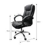 Silla de Oficina Monaco Negro 64x51cm Reclinable y Giratoria con Ruedas - SILLAS DE OFICINA | Bylmo
