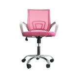 Silla de Oficina Tok Rosado 57x52cm Reclinable y Giratoria con Ruedas - SILLAS DE OFICINA | Bylmo