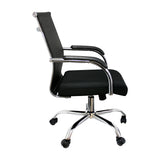 Silla de Oficina Roma Negro 56x54cm Reclinable y Giratoria con Ruedas