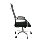 Silla de Oficina Roma Negro 56x52cm Reclinable y Giratoria con Ruedas - SILLAS DE OFICINA | Bylmo