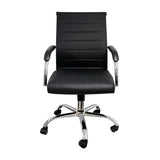 Silla de Oficina Venecia Negro 54.5x50cm Reclinable y Giratoria con Ruedas - SILLAS DE OFICINA | Bylmo