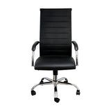 Silla de Oficina Alta Venecia Negro 54.5x50cm Reclinable y Giratoria con Ruedas - SILLAS DE OFICINA | Bylmo