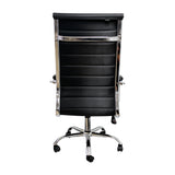 Silla de Oficina Alta Venecia Negro 54.5x50cm Reclinable y Giratoria con Ruedas - SILLAS DE OFICINA | Bylmo