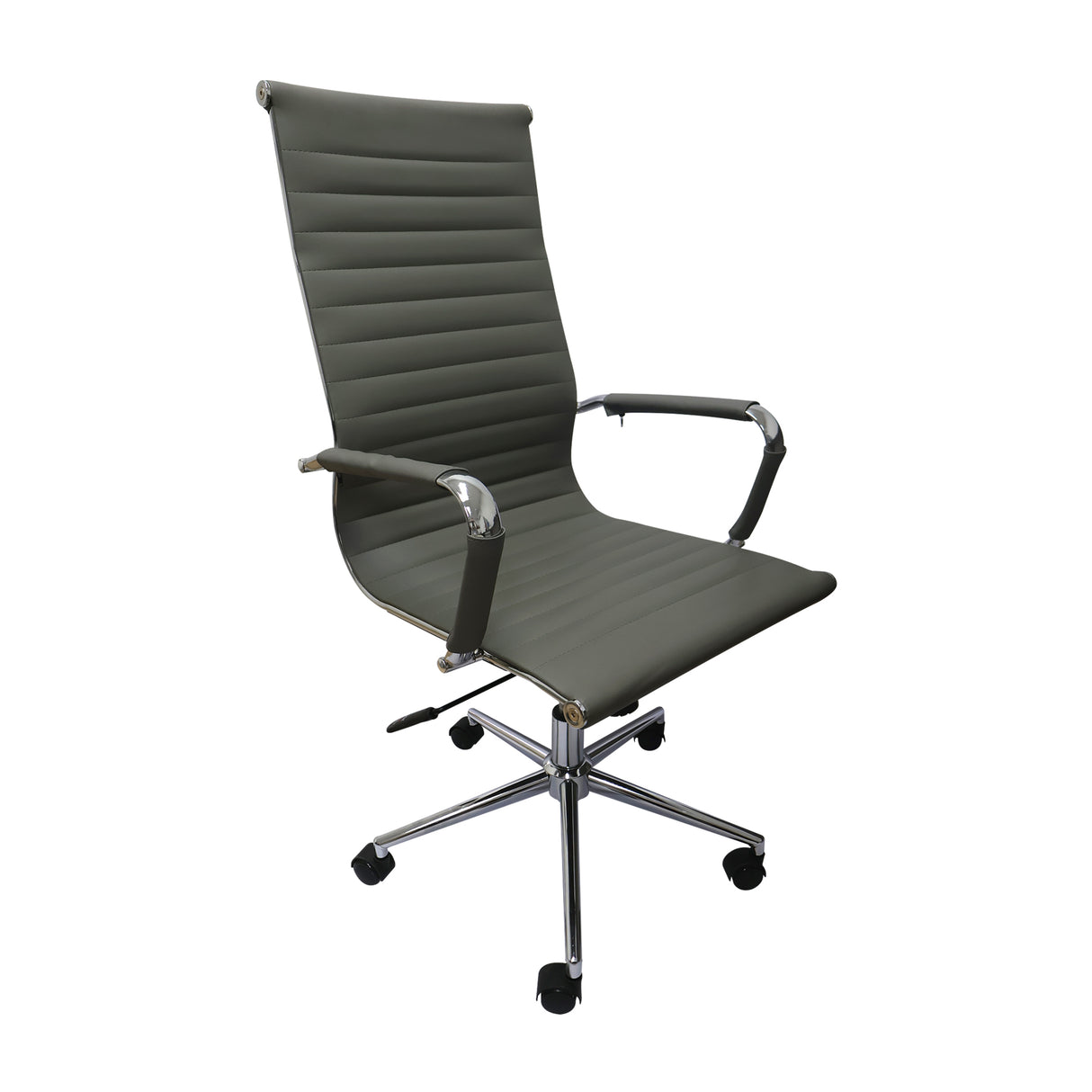 Silla de Oficina Esterilla Gris 61x46.5cm Reclinable y Giratoria con Ruedas - SILLAS DE OFICINA | Bylmo